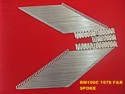 Fit SUZUKI RM100C 1978 FRONT & REAR SPOKE SET 72 Pcs. JAPAN  [mi503]