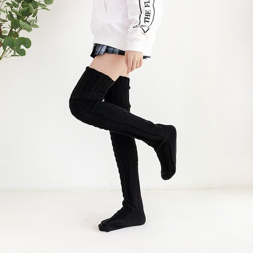 Women's Cable Knit Thigh High Socks Leg Warmers Extra Long Over Knee Stockings - Picture 3 of 33
