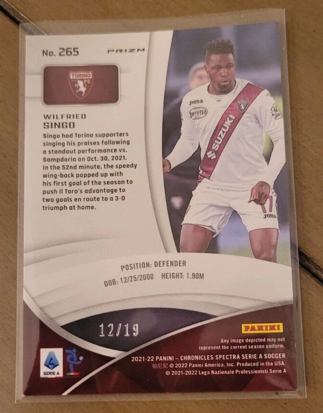 Wilfried Singo 2021-22 Chronicles FOTL Spectra Pink Wave Prizm /19 - Image 2 of 2