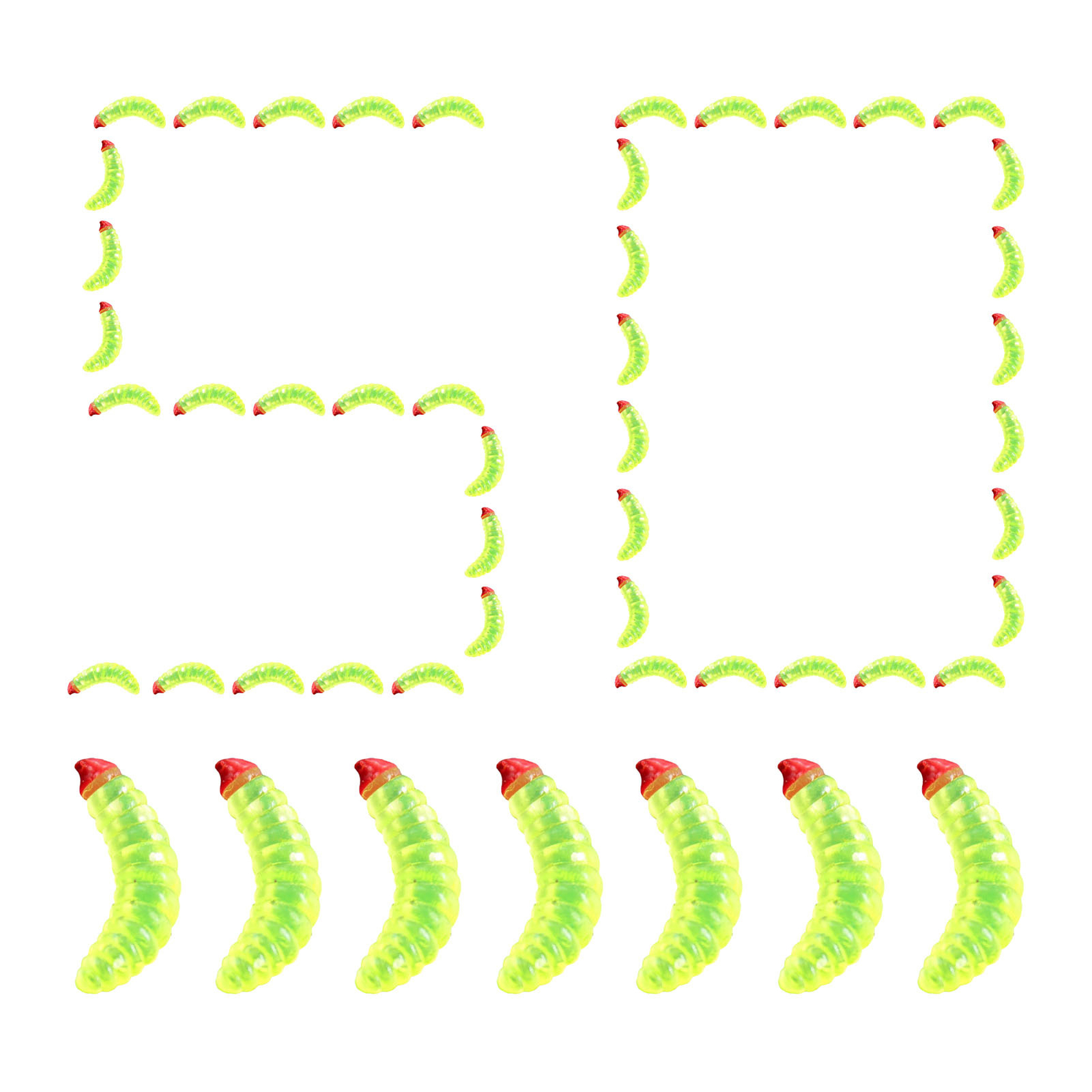 Fishing Lure Kit 50pcs Fishing Tackle Lures Soft Baits Fishing Gear