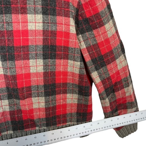 Plaid Short Jacket Handmade Womens Preppy Perfection Red Tan Black SZ Medium M - Picture 6 of 12