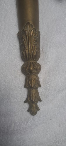 Vintage Paar Wandkerzenleuchter aus massivem Messing im Kunststil, RIESIG! 24" lang - Bild 6 von 19