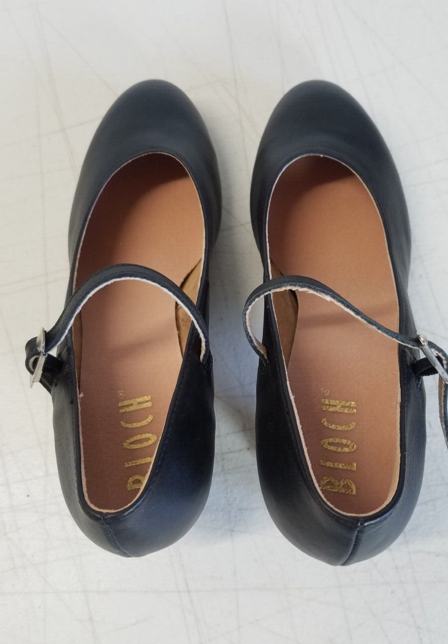 Bloch Character Dance Shoes Curtain Call Sz 5M Black Mary Janes w/ Box
