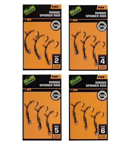 FOX Ronnie Spinner Rigs x3 Pop Up Rig Haken Karpfen Montage Boilie Rig ...