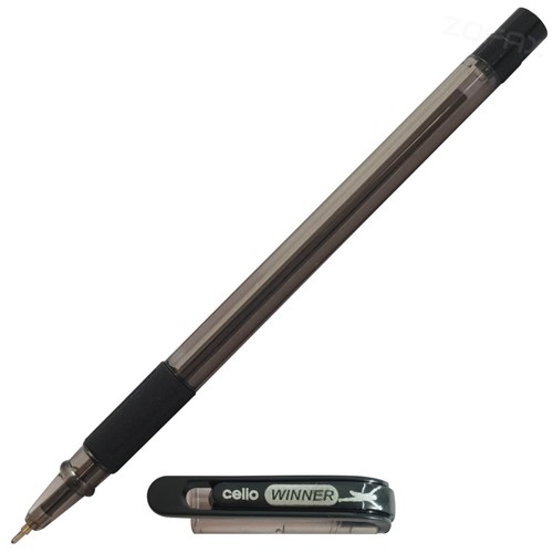 BLACK Ballpoint Pens 10 x 0.7mm CELLO Win Fine Point Smooth Ball Pens