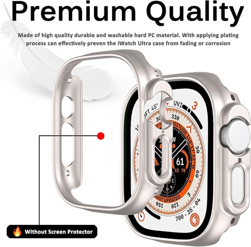 For Apple Watch Ultra/Ultra 2 49mm, Hard Electroplating PC Bumper Case - Zdjęcie 91 z 102