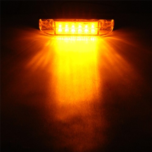 2PCS 4" 6-LED Amber Fender Flare Side Marker Lights For Jeep Wrangler TJ JK JL - Picture 2 of 9