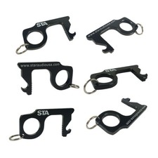 6PCS Portable Touchless Ease To Clean Handheld Keychain Contactless Keychain