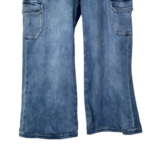 PAIGE Women's Carly Cargo Jeans High-Rise Wide-leg Size 27 For Anthropologie NWT - Picture 4 of 13