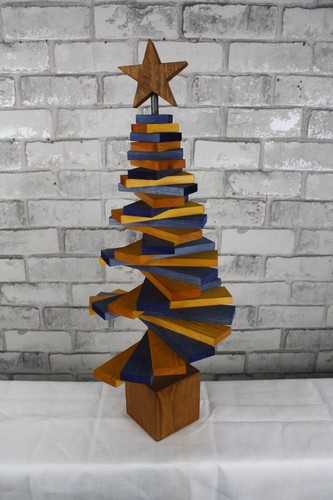Infinity Eco Ukraine Wooden Decorative Christmas Tree Handmade 60cm tall - Picture 15 of 15