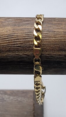 ヴィンテージ 刻印 ITALY MILOR ゴールド ブレスレット Vintage MILOR Italy 585 14K Yellow Gold Curb Link ID