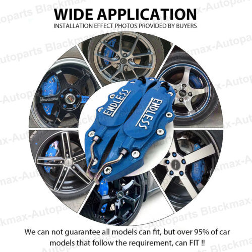 Metal 3D ENDLESS Universal Style Brake Caliper Cover front&rear 4pcs Blue LW02 - Bild 4 von 9