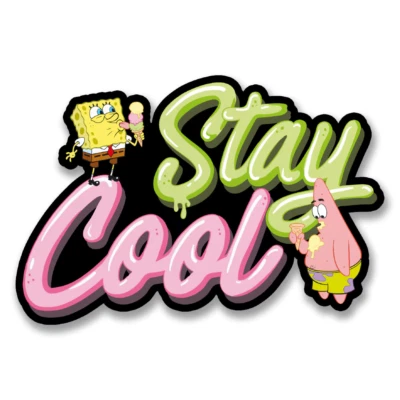 Spongebob Squarepants Schwammkopf Patrick Stay Cool 8cm Sticker Aufkleber - Bild 1 von 2
