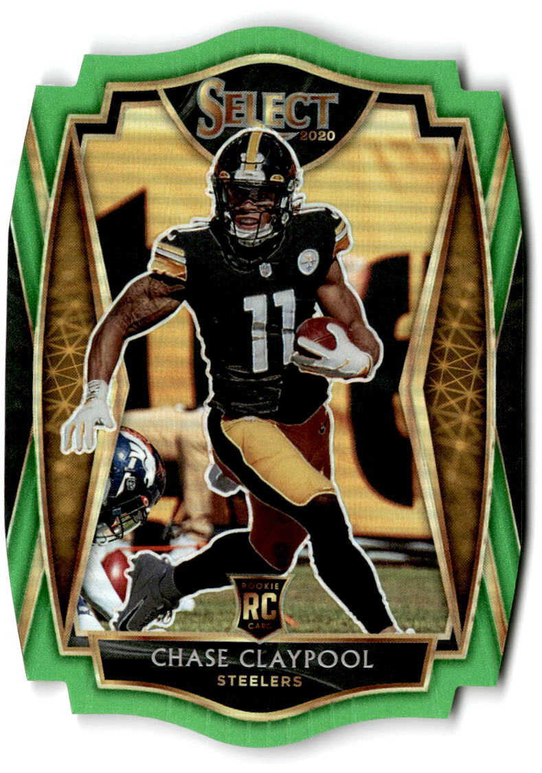 2020 Panini Select #170 Chase Claypool Neon Green Prizm Die Cut