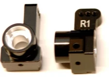 STRC 91418-T1BK Team Associated DR10 BLACK ALUMINUM 1° Toe-In Rear Hub Carriers 