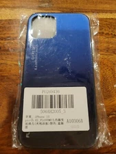 'Everyday is a different mood' silicone cell phone case Blue and Black