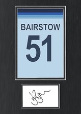 Jonny Bairstow Signed Autograph A3 England Cricket Shirt Poster Display COA