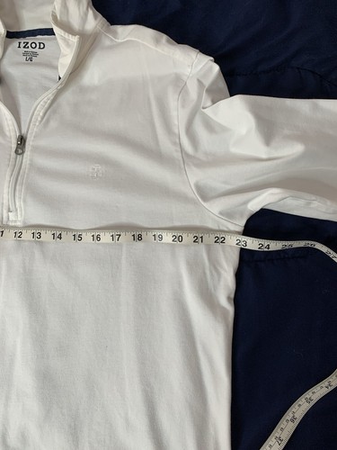 IZOD men’s pullover, sizeL, quarter zip, long sleeve, high collar - Picture 8 of 11