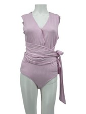 BCBGeneration Bodysuit Pink Ribbed Women's Sz M New NWT N126