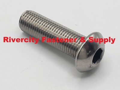 3/8-24x1-1/4 Stainless Button Allen Head Bolts 3/8x24 x 1.25 Screws 3/8x24x1-1/4