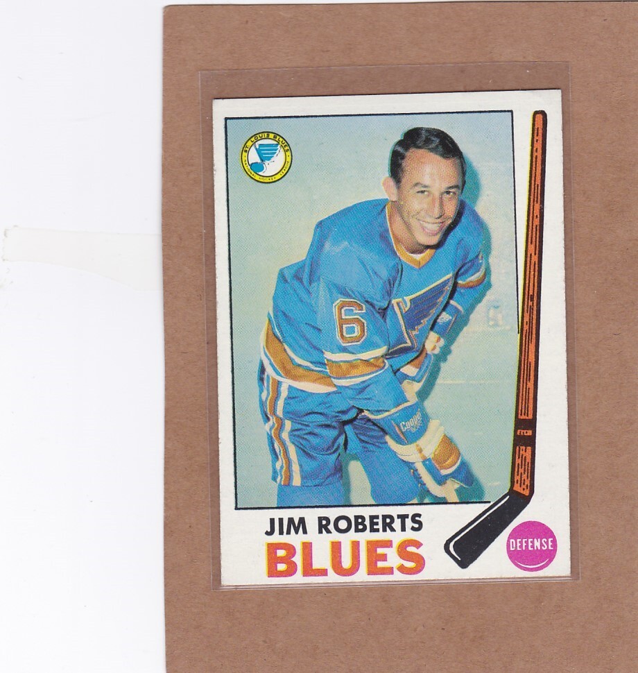 1969-70 TOPPS HOCKEY JIM ROBERTS #14 BLUES EX+ *A28294