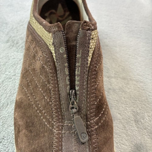 Merrell Arabesque Suede Espresso Zip Up Moc Style Shoes Women's Sz 9 Performance - Picture 10 of 14