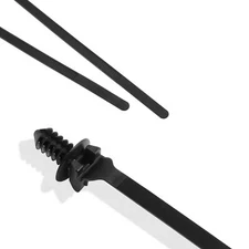 30Pcs Black Nylon Cable Zip Ties 8-1/4'' Length Heavy Duty Zip Fastener Cable...