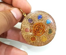 Infinity Metal Copper Coil 7 Chakra Most Powerful Pendant In Chakra Stones Reiki
