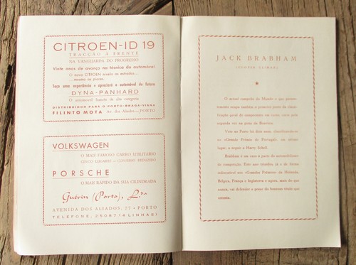 Rare Program Porto International Circuit of 1960. Automobilia. Collectible - Picture 14 of 24
