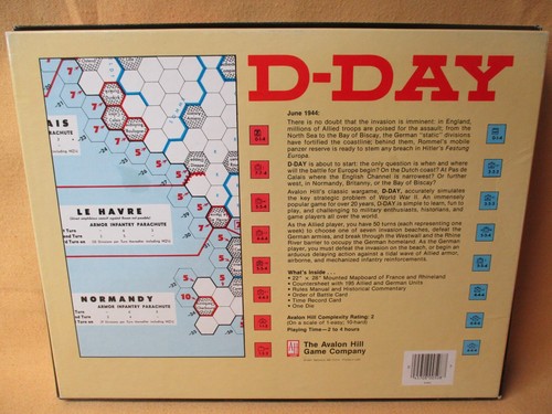 Avalon Hill D-Day Wargame / Unpunched and Complete / Thin Box - Picture 2 of 6