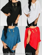 2 Colors Select-Teal or Red Shimmer Poncho Drape Shawl/Wrap/Cover-Up