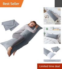Soft 20x54 Full Body Pillow with Removable Case - Ultimate Comfort for Adults