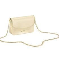 Jimmy Choo Gold Shiny Clutch Crossbody Evening Sholder Bag Purse NEW