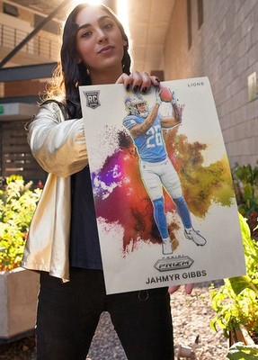 Jahmyr Gibbs 2023 Prizm Color Blast Rookie Card Poster 11x17 MINT Detroit Lions