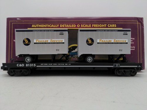 Coche plano MTH 20-90015B calibre O Chesapeake y Ohio con remolques #81315 EX/caja | Zustand: Used