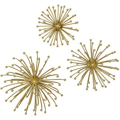 Uttermost 04337 Aga 11 X 7 inch Metal Wall Decor, Set of 3