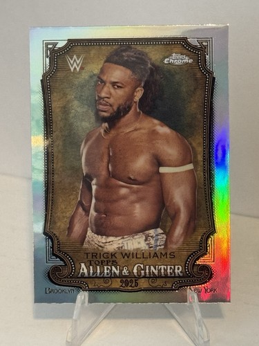 2025 Topps Chrome Trick Williams Allen & Ginter Refractor WWE #AG-TKW - Picture 1 of 2