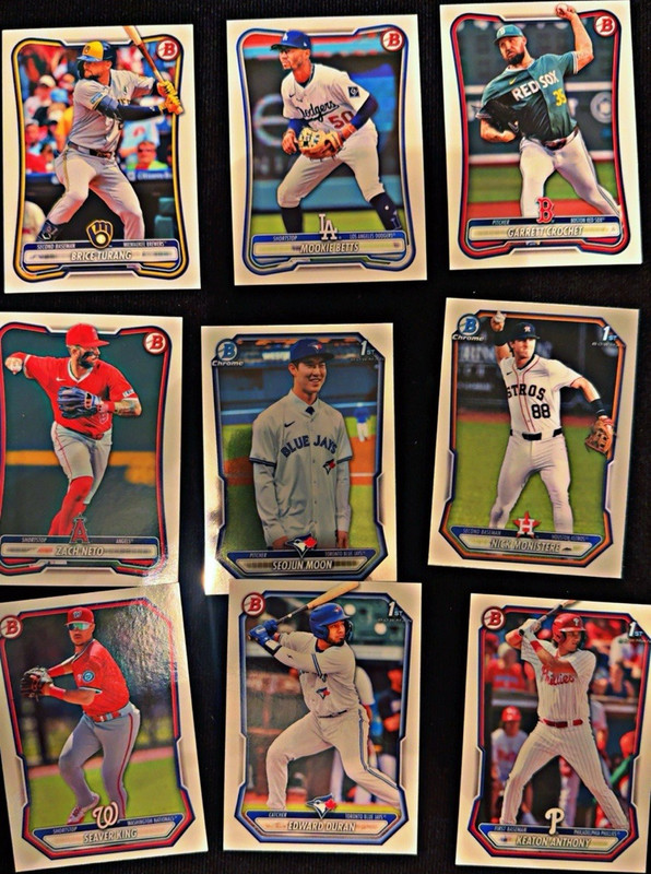 Bowman 2023 Baseball Card Lot 8 1st Bowman Chrome Betts Turang Neto Moon