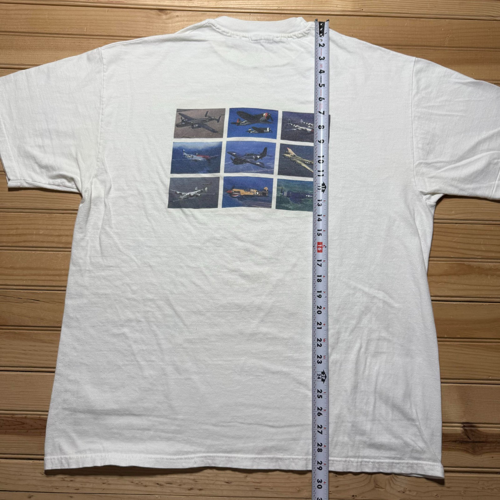 Vintage 90s Y2K US Navy VF-53 Blue Knights F4U Corsair WWII Fighter Shirt XL