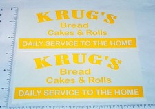 Pair Metalcraft Krug's Baked Goods Truck Stickers MC-009