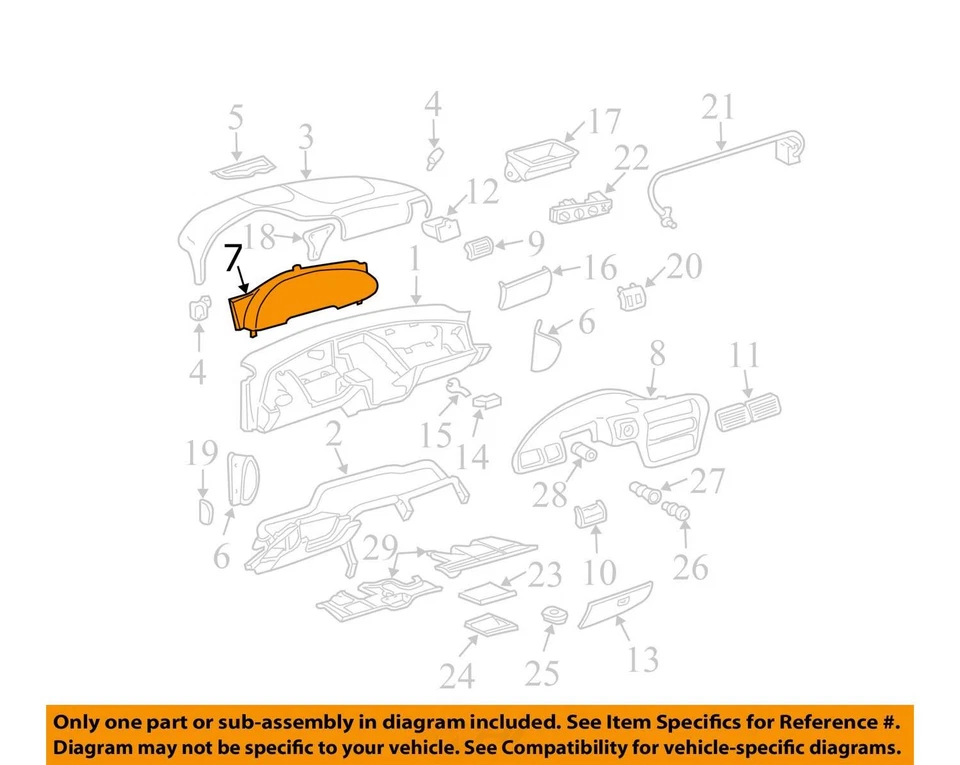 ADEQUADO PARA 00-02 CHEVY CAVALIER PAINEL DE INSTRUMENTOS ASM 9392421 - NOVO FABRICANTE DE EQUIPAMENTO ORIGINAL - Imagem 3 de 4