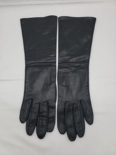 Vintage Van Raalte Gloves Long Black Nylon Evening Women Size 7.5