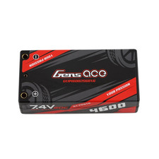 Gens Ace 4600mAh 7.4V 60C 2S HardCase Lipo Battery Shorty Pack 4mm XT60