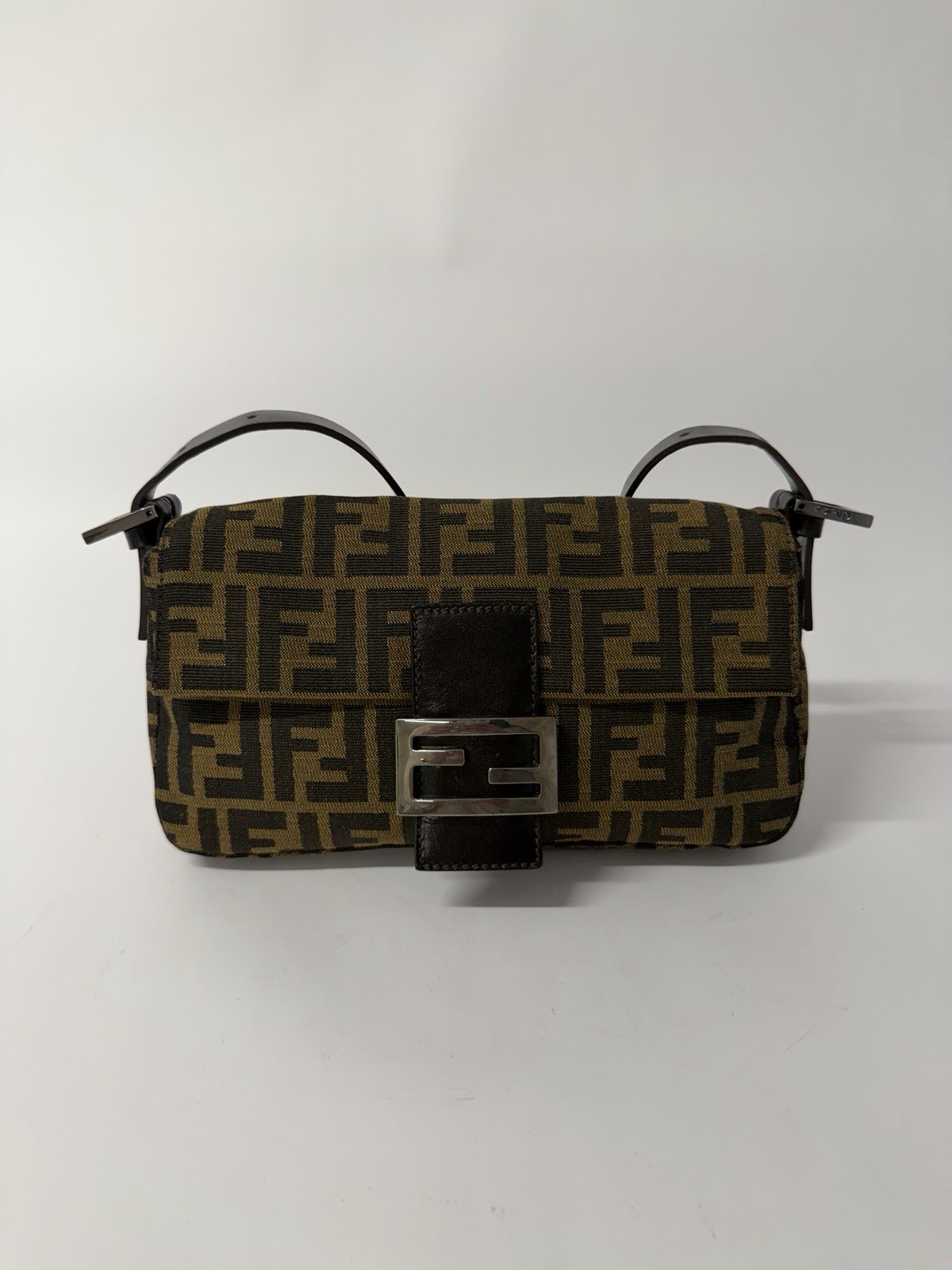 Fendi Baguette Bag — Brown Zucca Canvas & Brown Leather