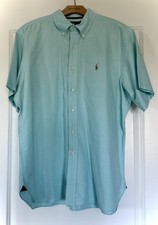 RALPH LAUREN POLO CASUAL DRESS BUTTON DOWN SHORT SLEEVE SHIRT XL FREE SHIPPING
