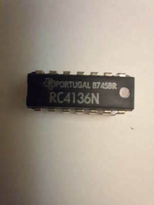 RC4136N Quad Operational Amplifier DIP-14   4136 OpAmp   Audio / Analog IC