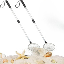 2 Pcs Beach Sand Sifter, Shark Teeth Sifter Shell Shovel Rock Scooper with Beach