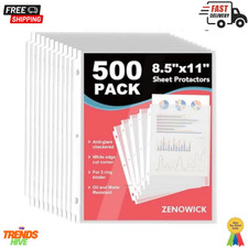 500 Pack Sheet Protectors 8.5 x 11 inch Clear Page Protectors for 3 Ring Binder,