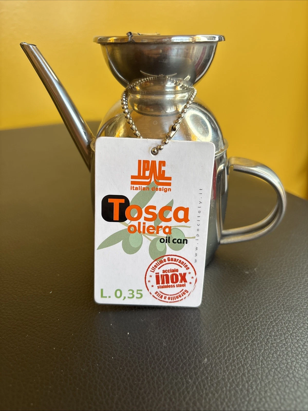 IPAC Tosca Olive Oil Can, 18/10 Stainless Steel New W/flaw Made In Italy
Opens in a new window or ta