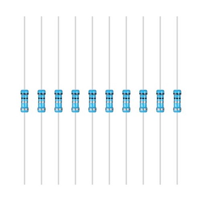 200 Pcs Carbon Film Fixed Resistor, 1/2W(0.5 Watts) 1R Ohm 5% Tolerance